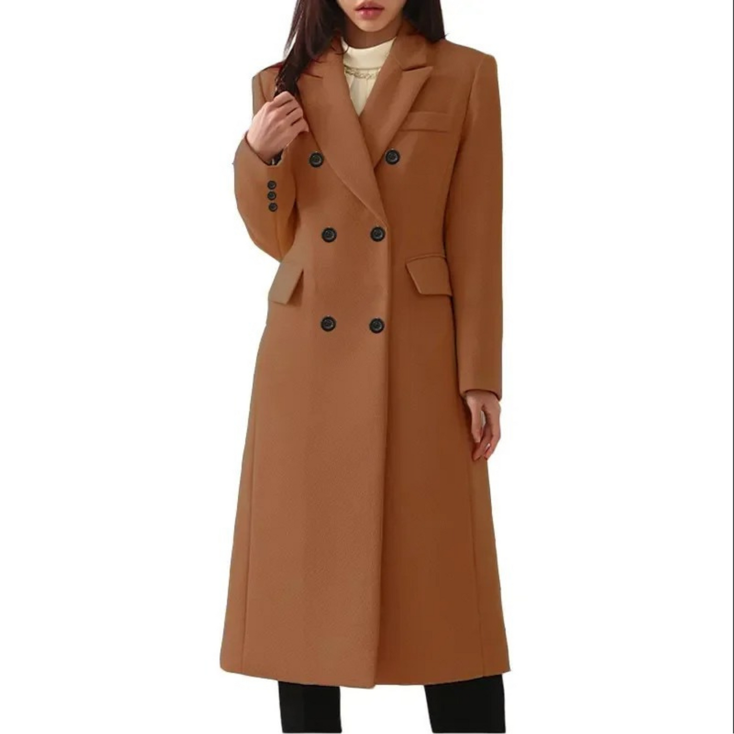 Manteau élégant à double col