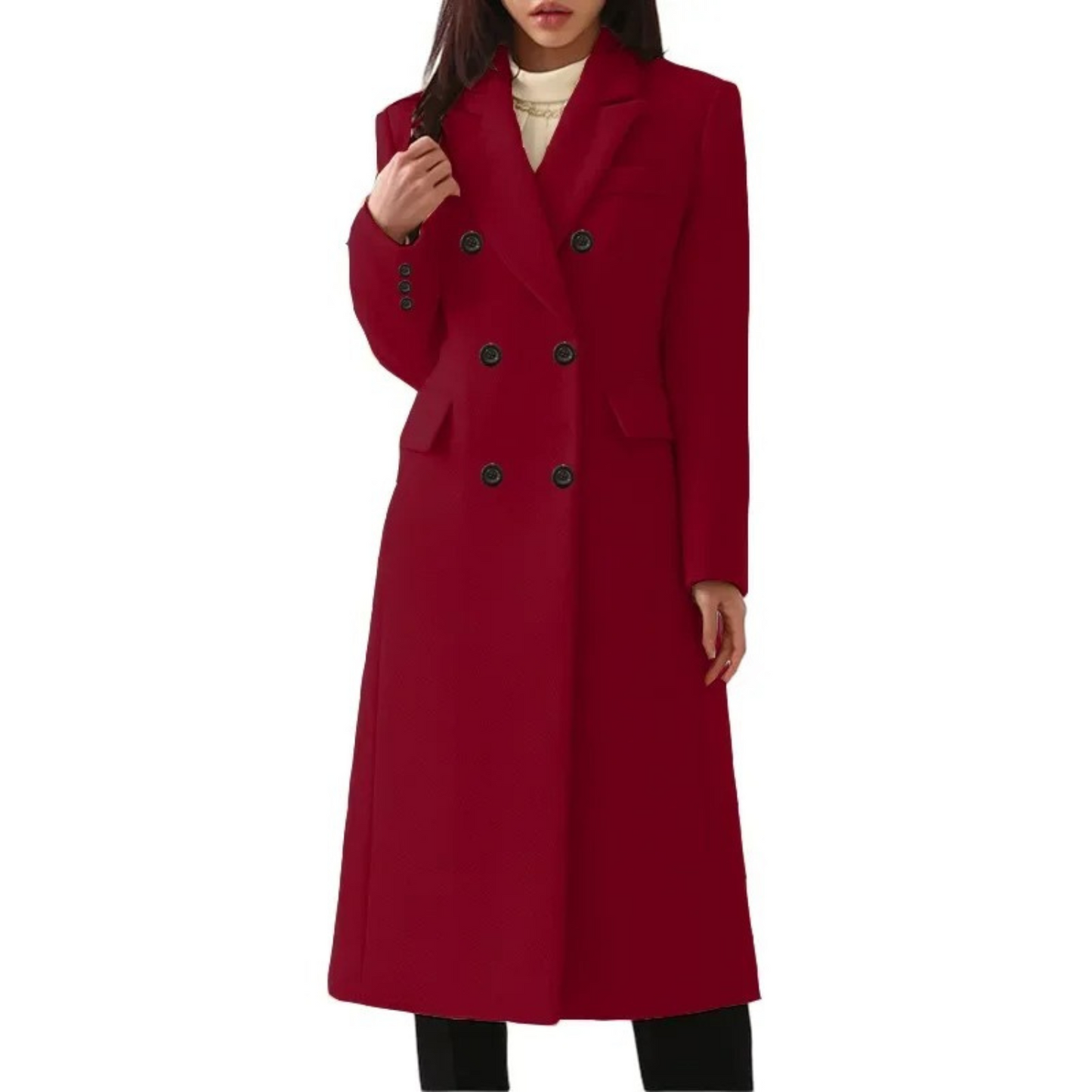 Manteau élégant à double col