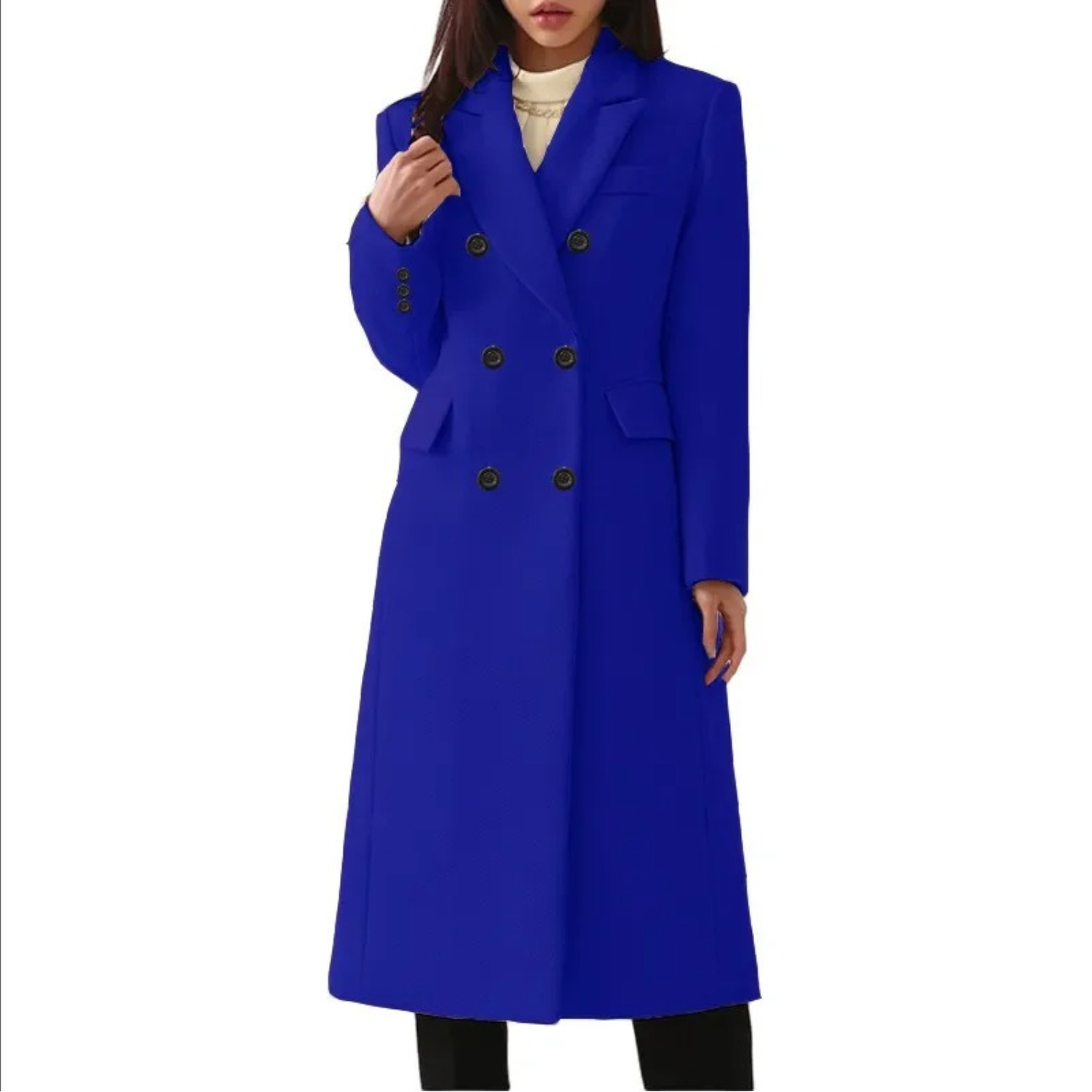 Manteau élégant à double col