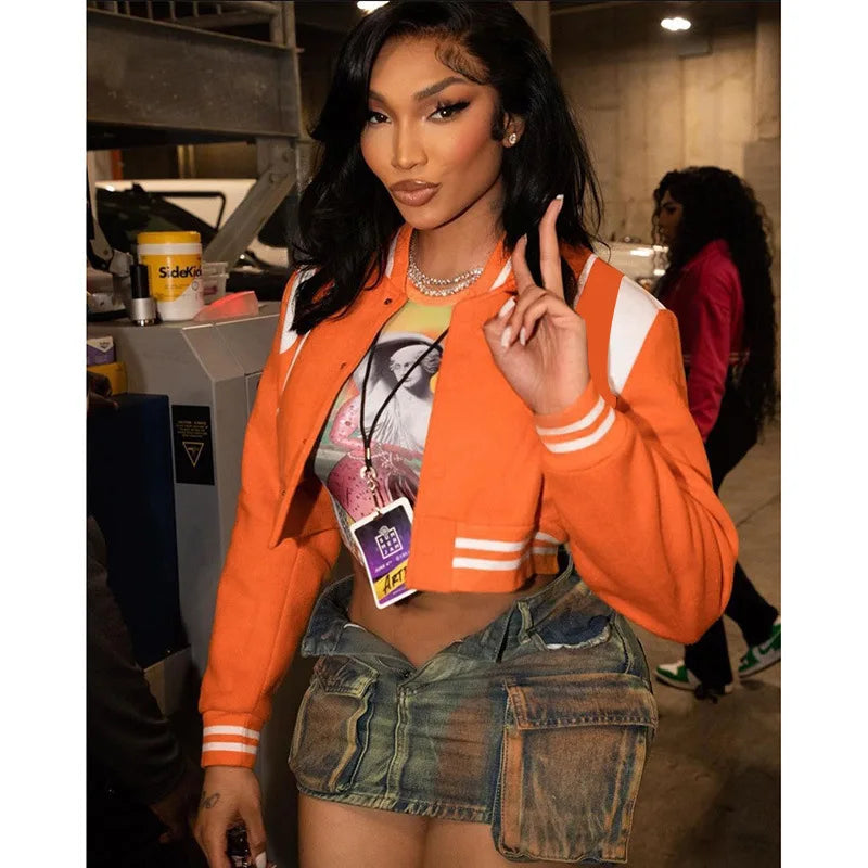 Magnolia - veste streetwear rétro orange