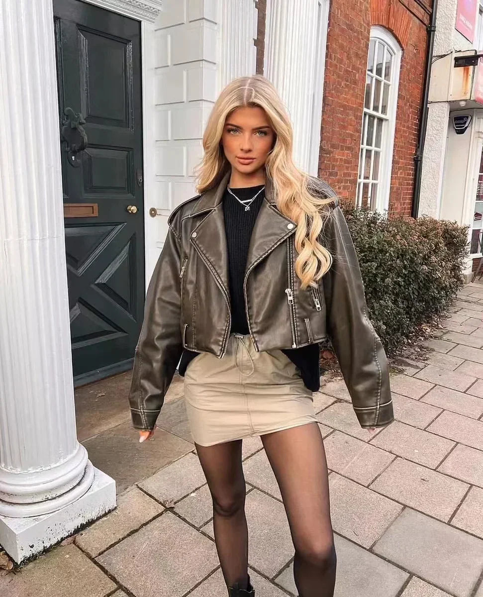 Nellie - veste bombardier zippée vintage élégante