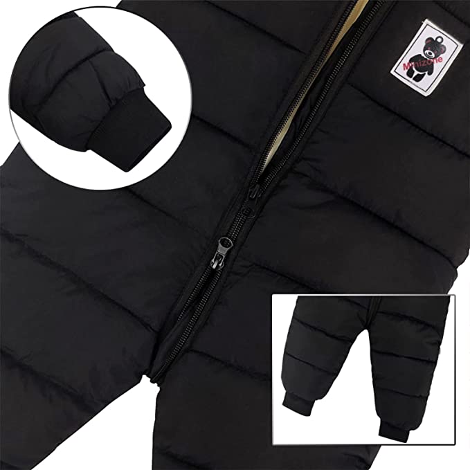Petite Combinaison d'Hiver pour Bébé avec Oreilles d'Ours Adorables - Combinaison Chaude pour les Mois d'Hiver