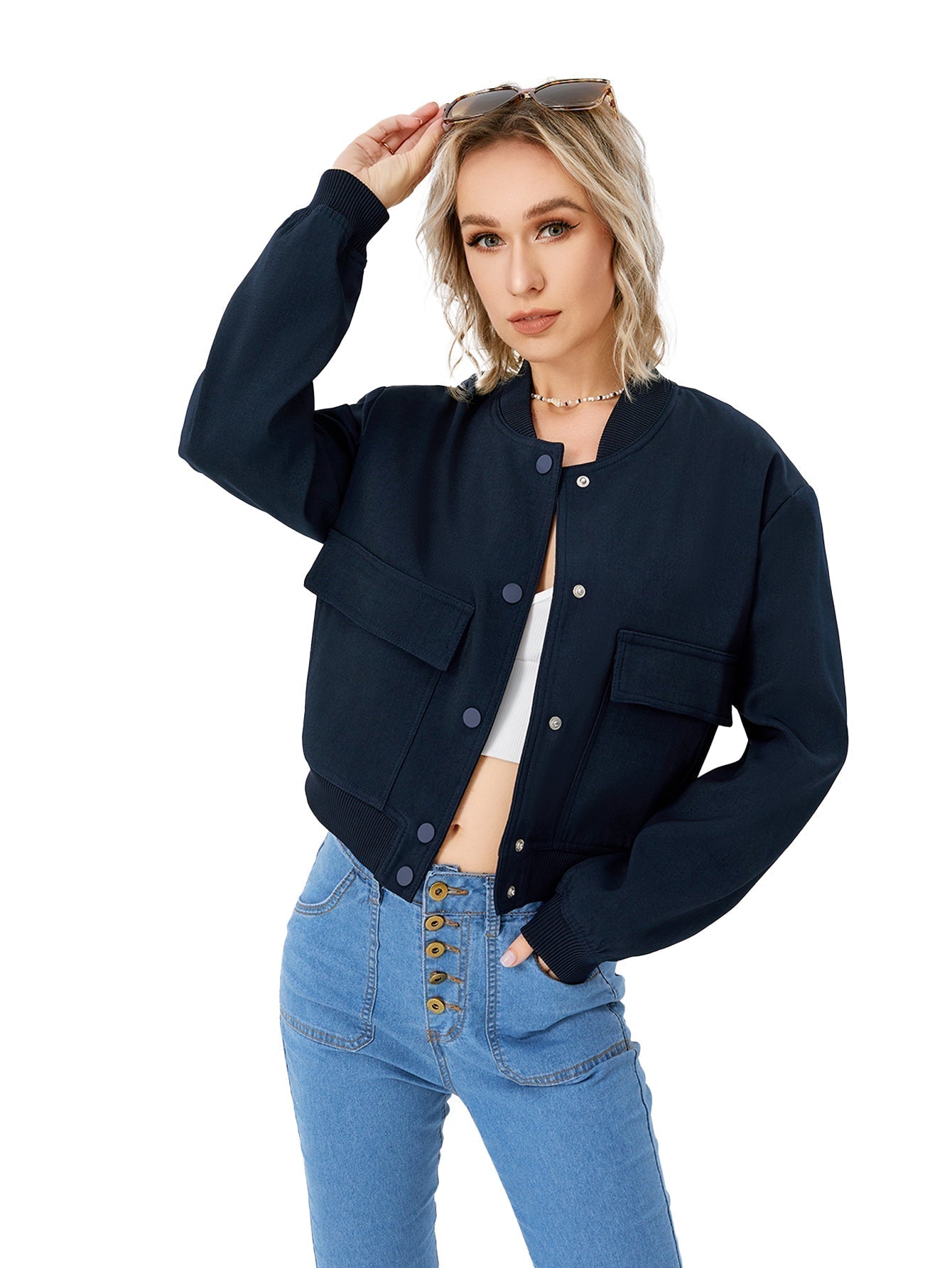 Veste bombardier fine pour femme