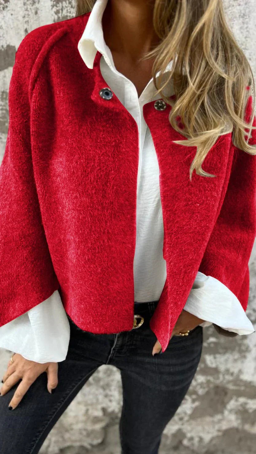 Manteau pour femme à col rond
