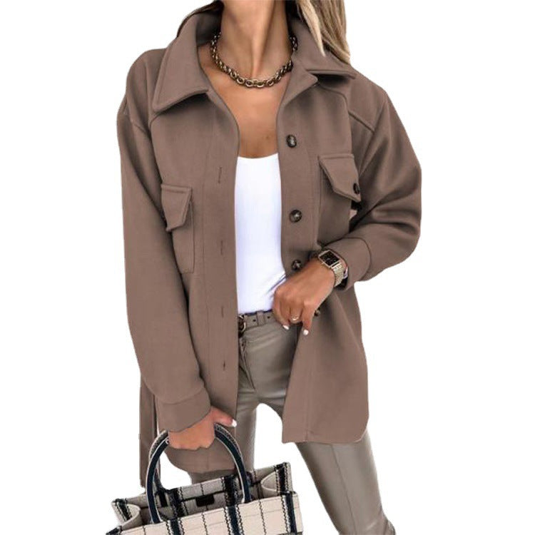 Manteau Automne-Hiver Avec Col