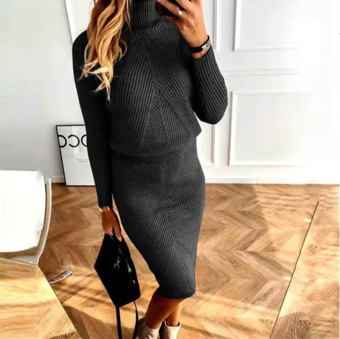 Robe pull tricotée confortable - Douce et stylée - Projet Paris - Parfaite pour les journées fraîches