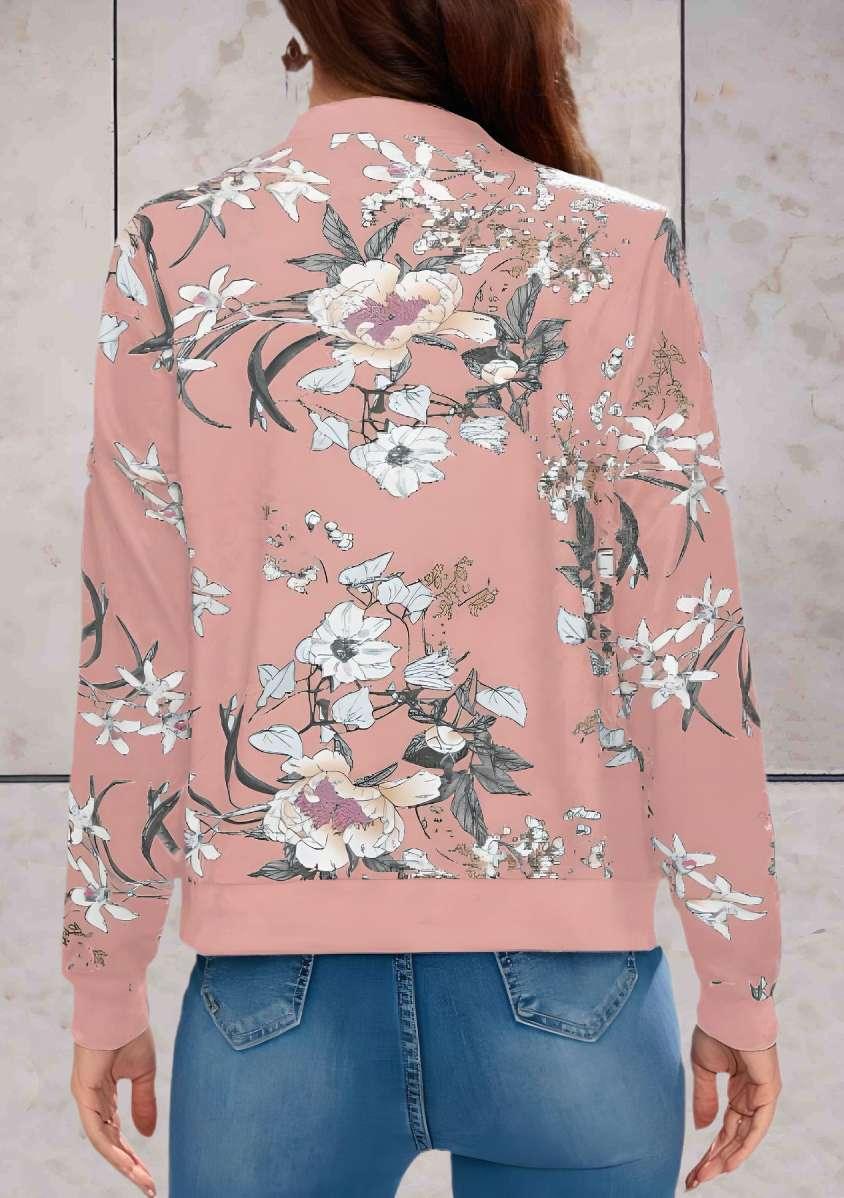 Blythe - veste florale chaude et élégante avec fermeture éclair intégrée
