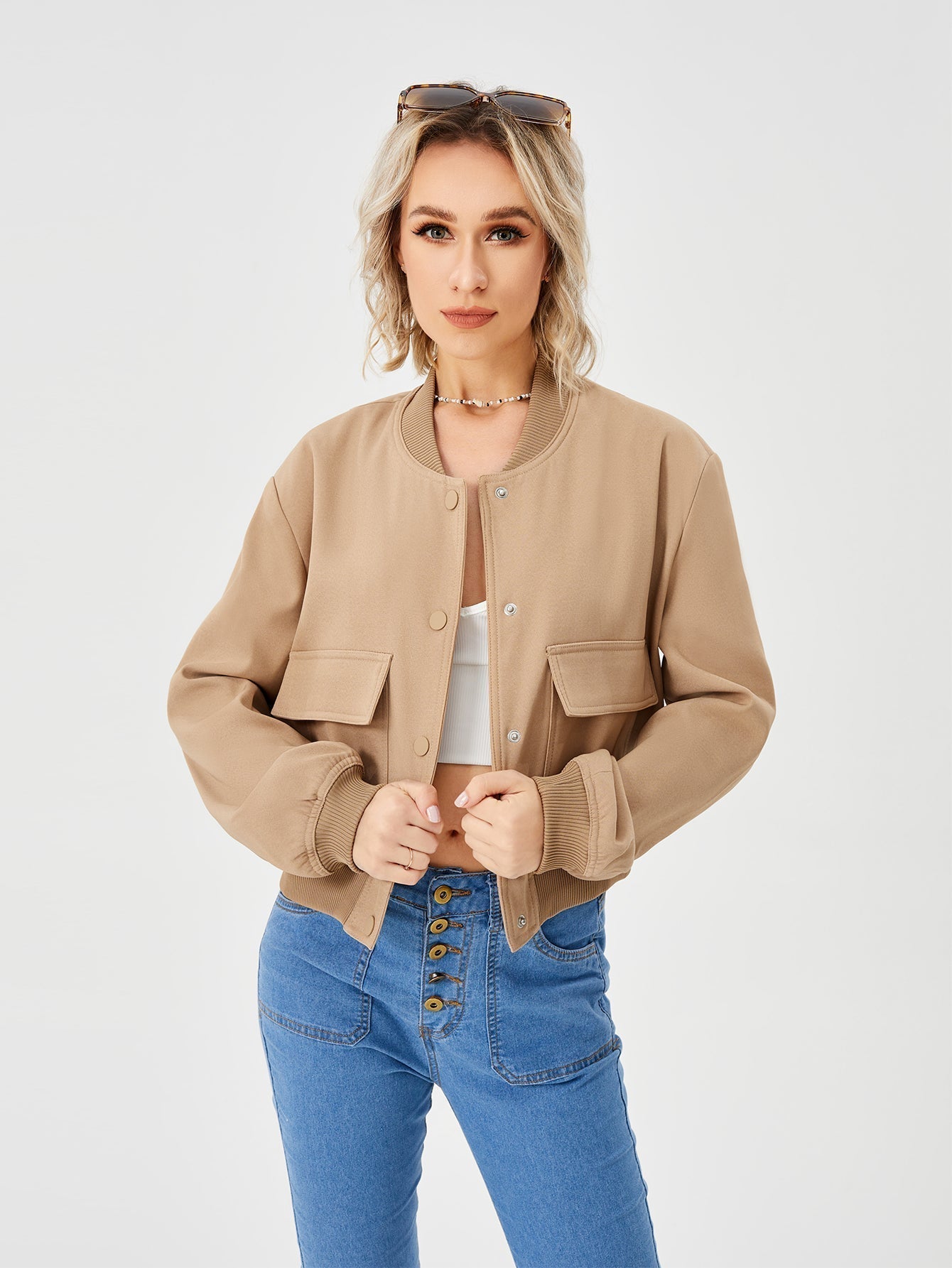 Veste bombardier fine pour femme