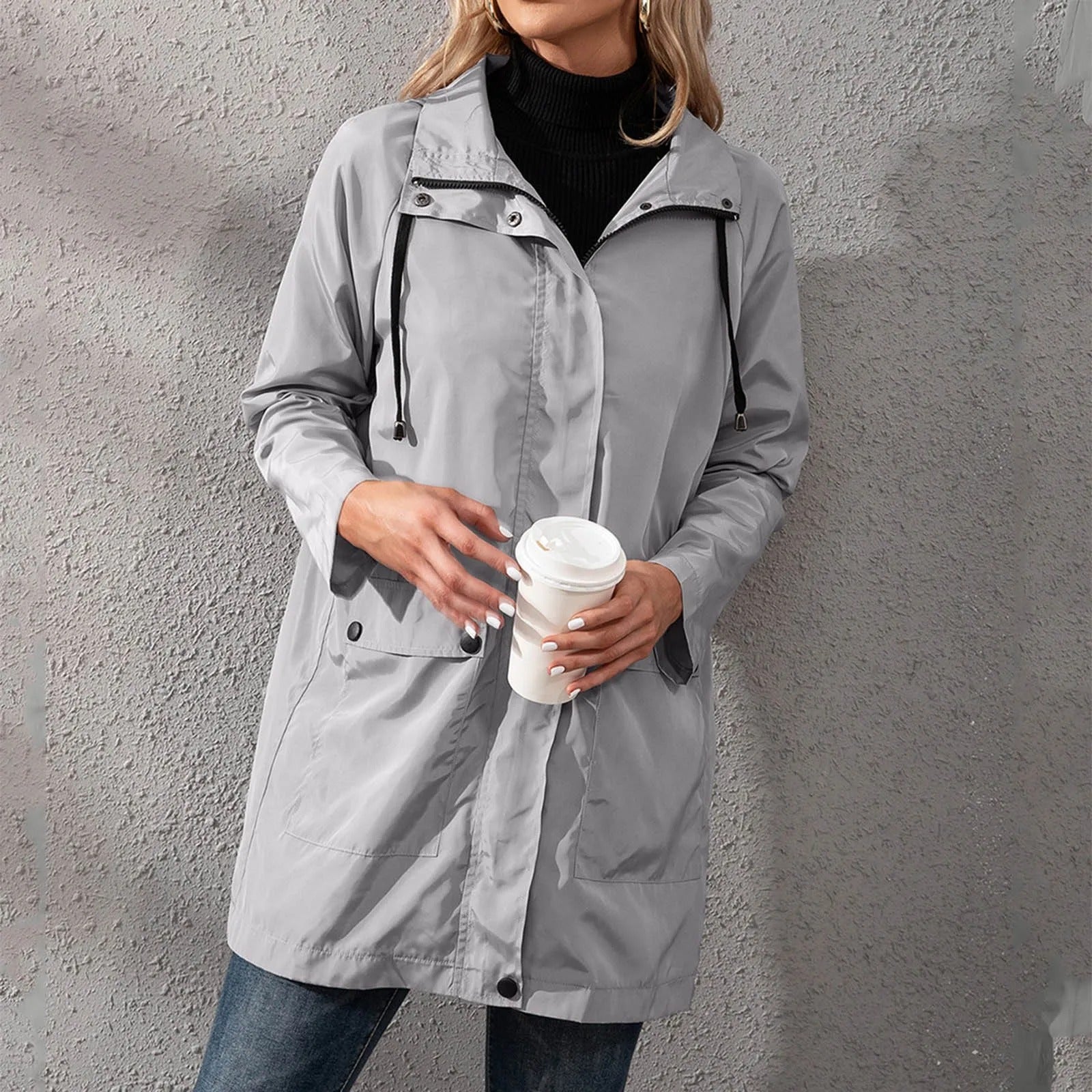 Veste de pluie coupe-vent pour femmes