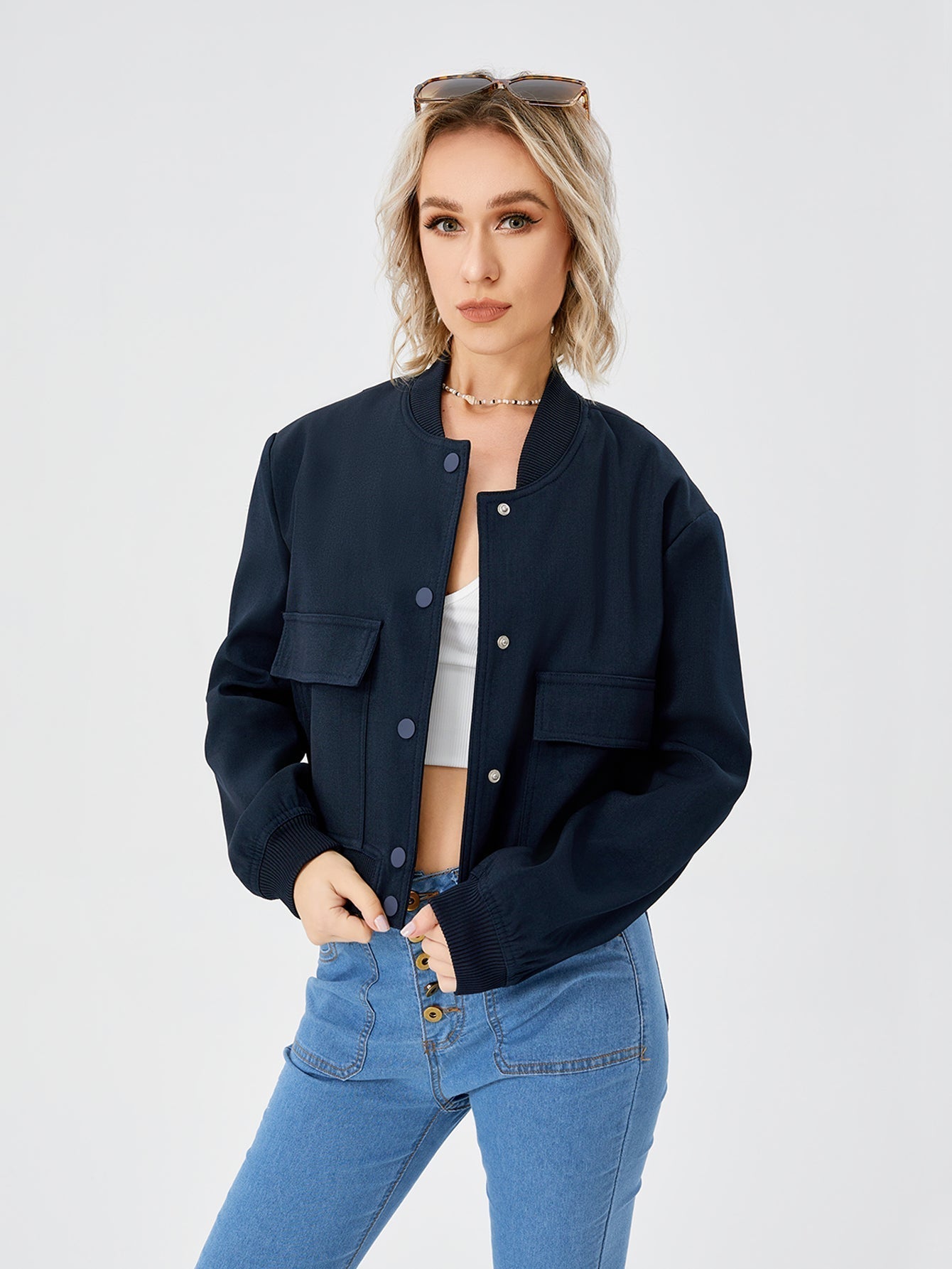 Veste bombardier fine pour femme
