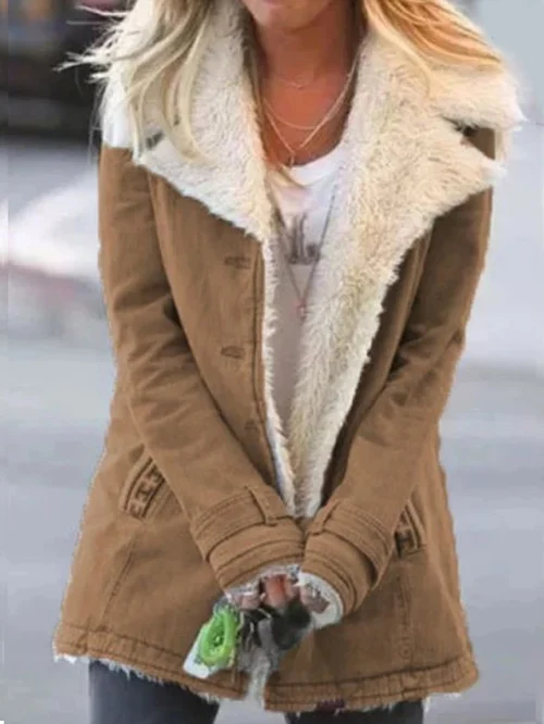 Manteau en polaire thermique pour femmes