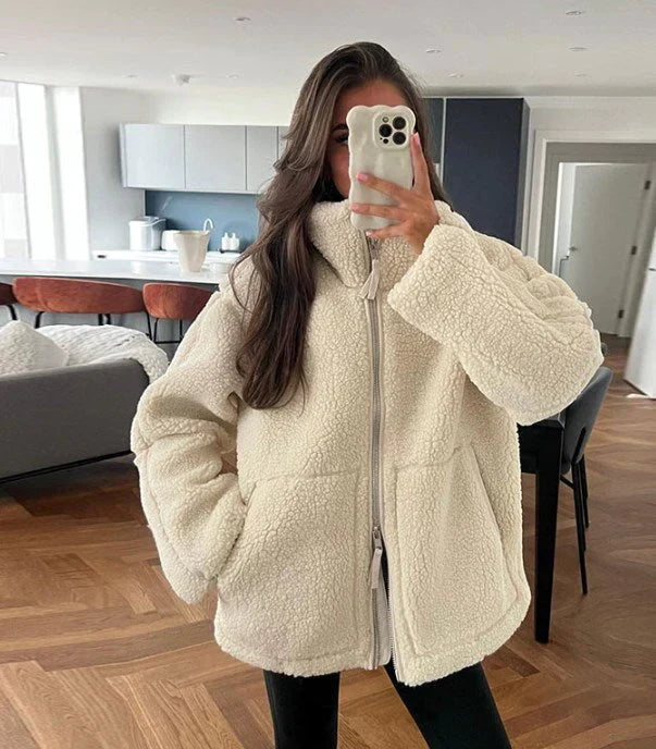 Luna - Manteau Teddy surdimensionné et chaud