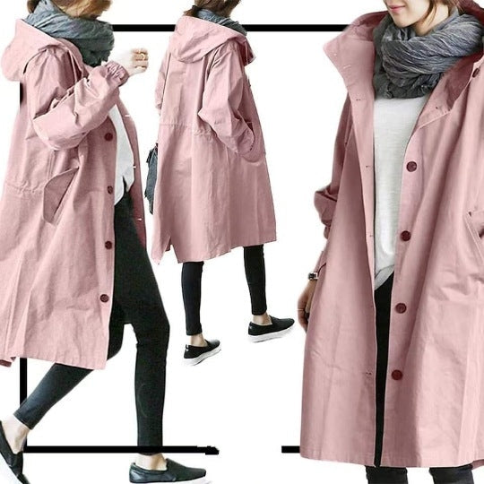 Trench-coat imperméable et coupe-vent pour femmes