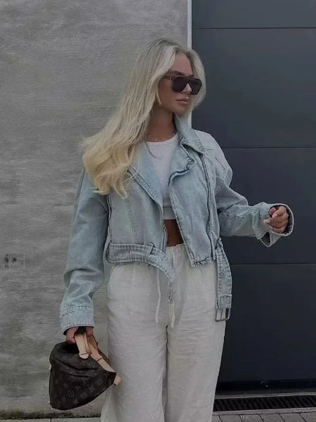 Adriana - Veste Panier Denim Chic