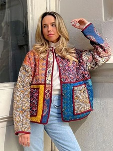 Astrid - Veste patchwork florale élégante