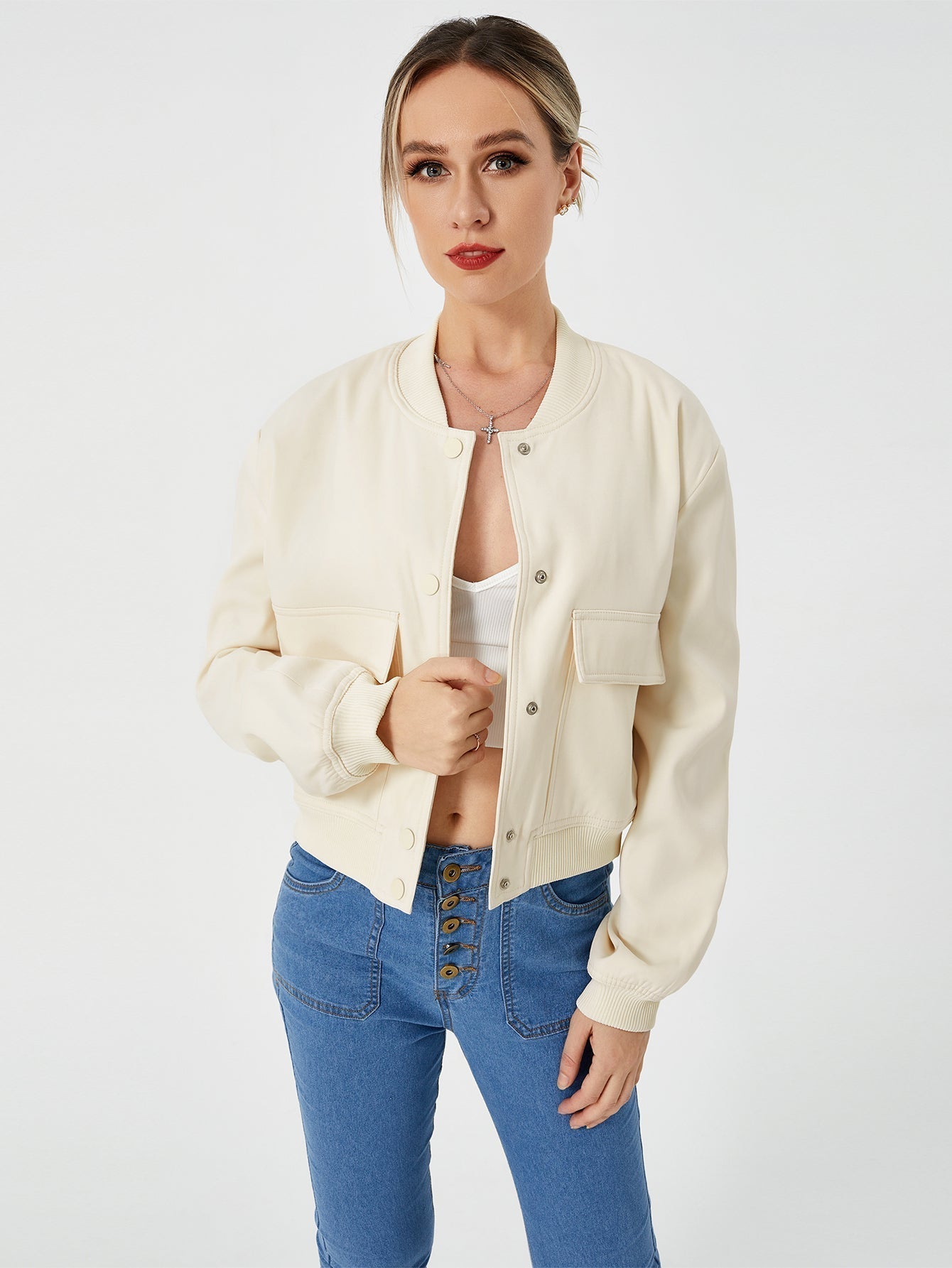 Veste bombardier fine pour femme
