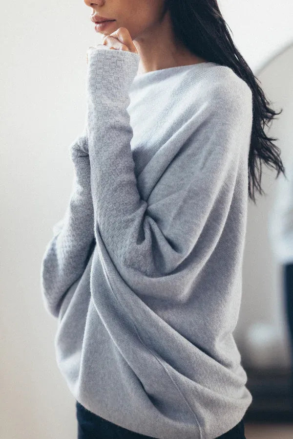 Élise - Pull drapé asymétrique