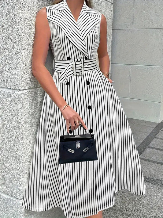 Lorabelle - Robe trench rayée
