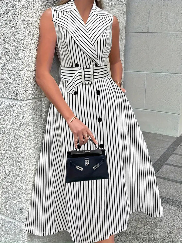 Lorabelle - Robe trench rayée