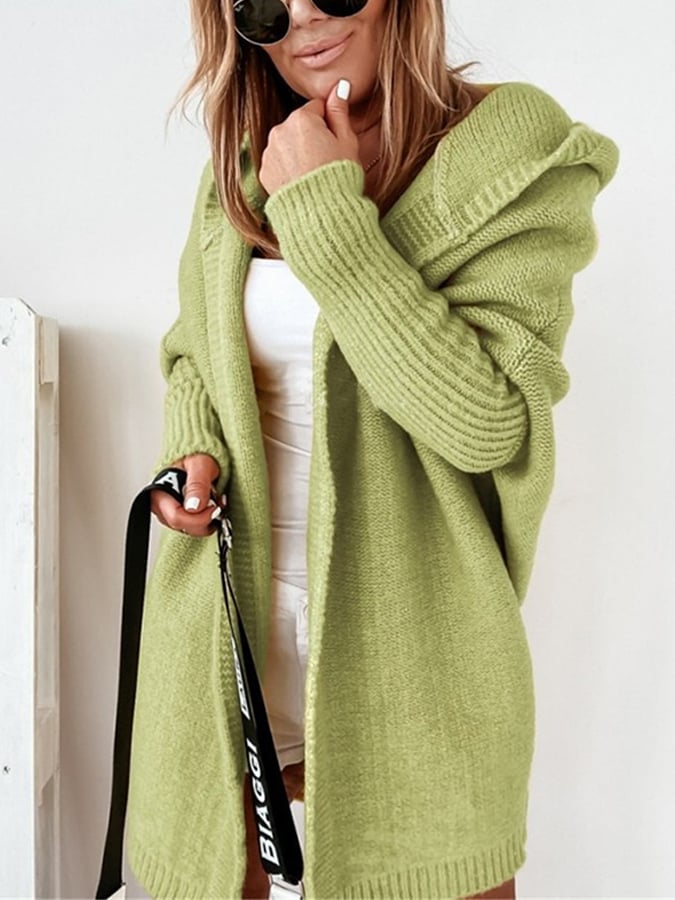 Manteau longueur genou avec capuche pour femme