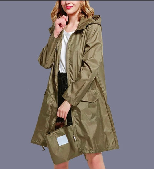 Imperméable coupe-vent avec fermeture à glissière