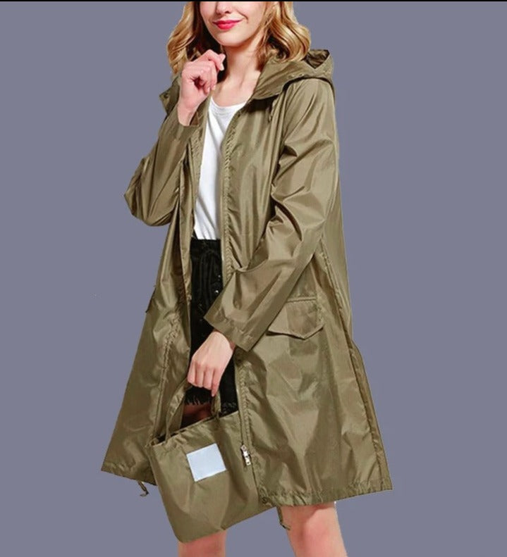 Imperméable coupe-vent avec fermeture à glissière