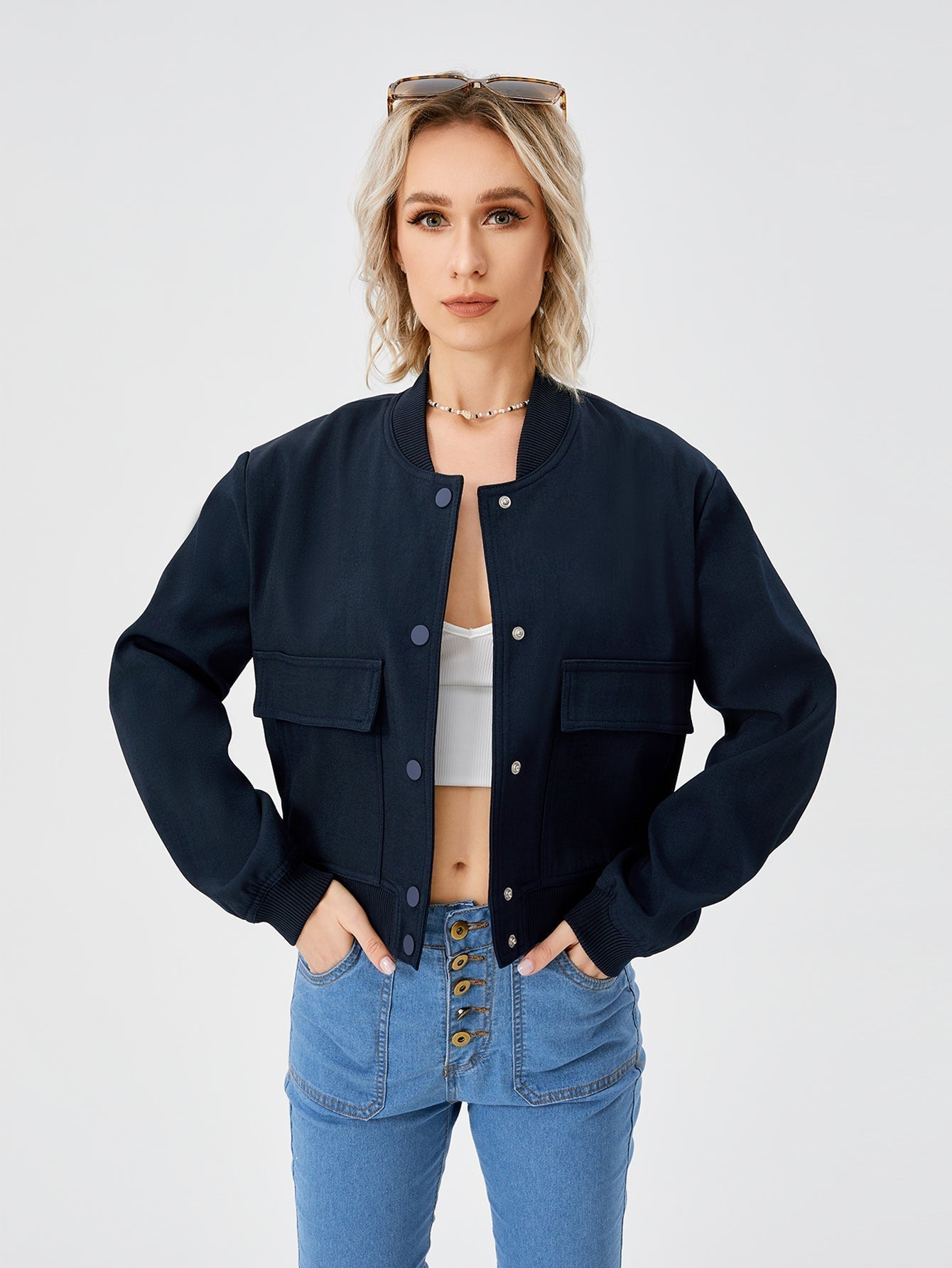 Veste bombardier fine pour femme