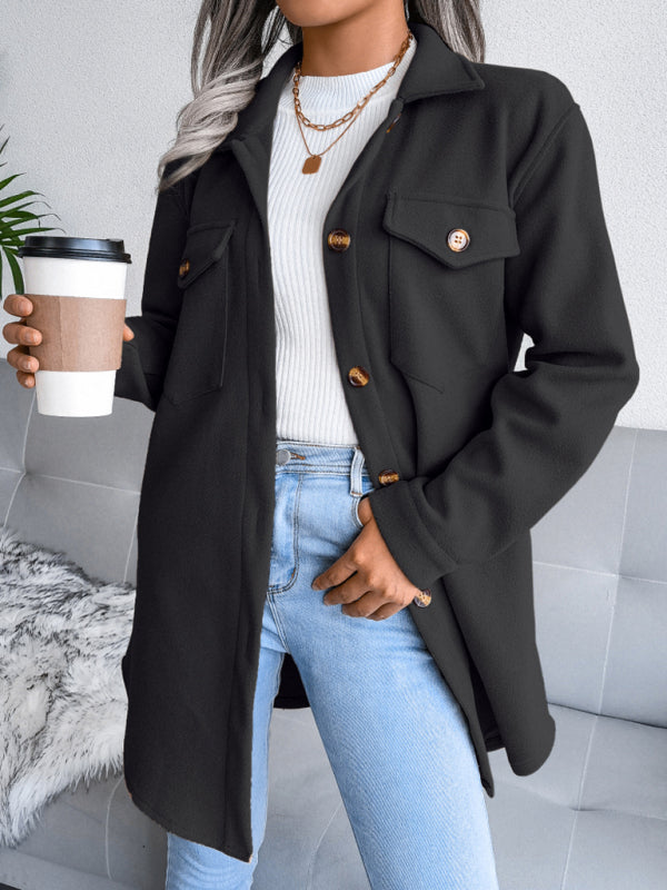 Alva | Manteau Épais à Boutons pour Femme avec Ceinture