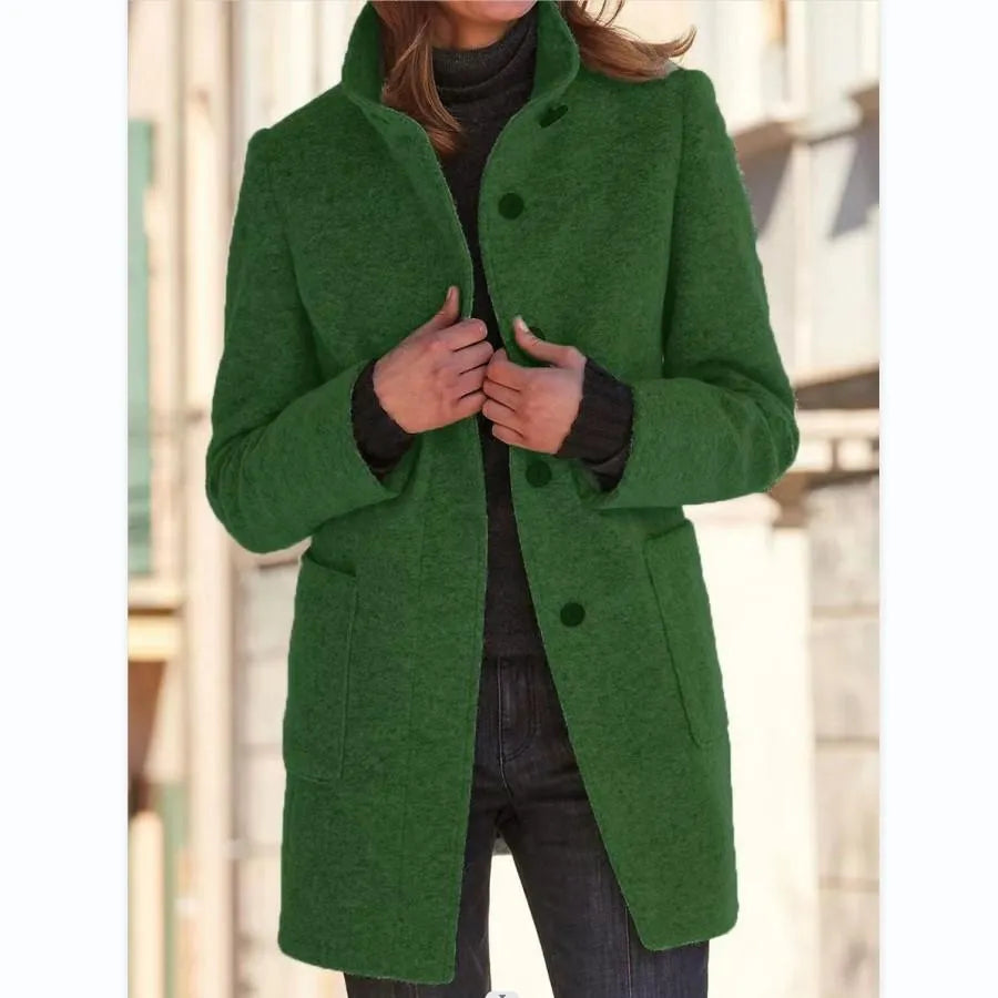 Manteau à col montant pour femme
