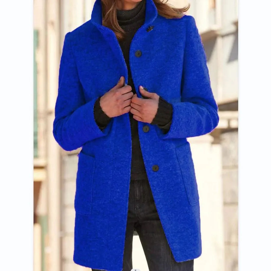 Manteau à col montant pour femme
