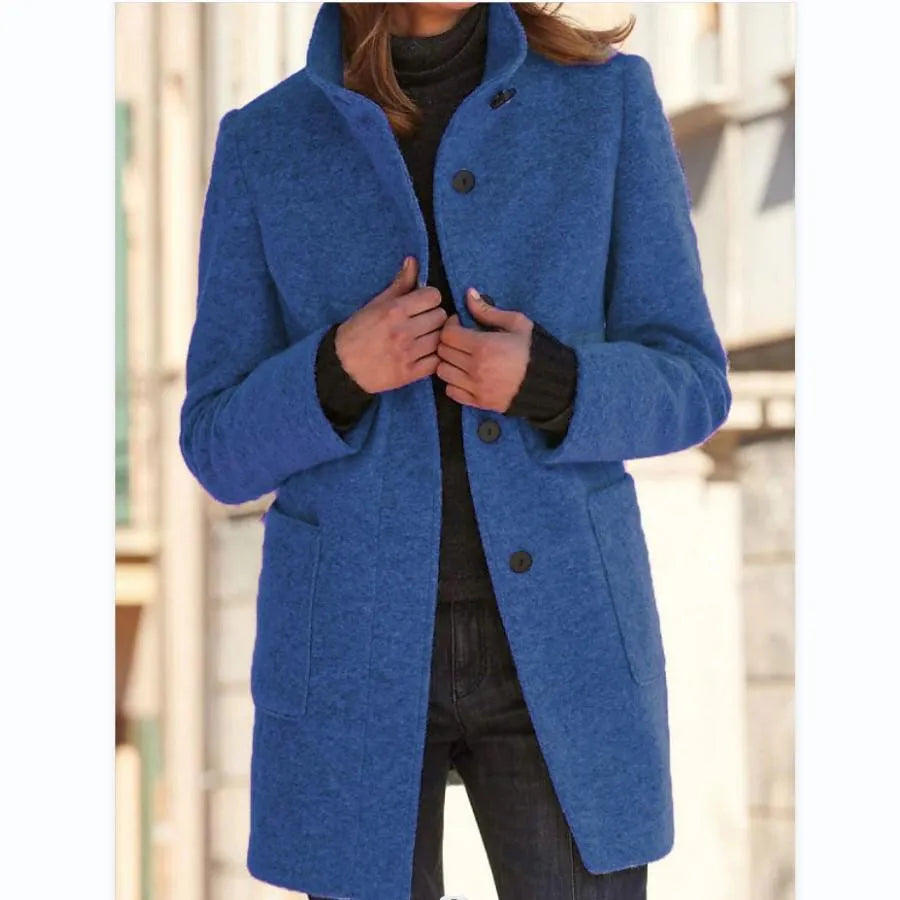 Manteau à col montant pour femme