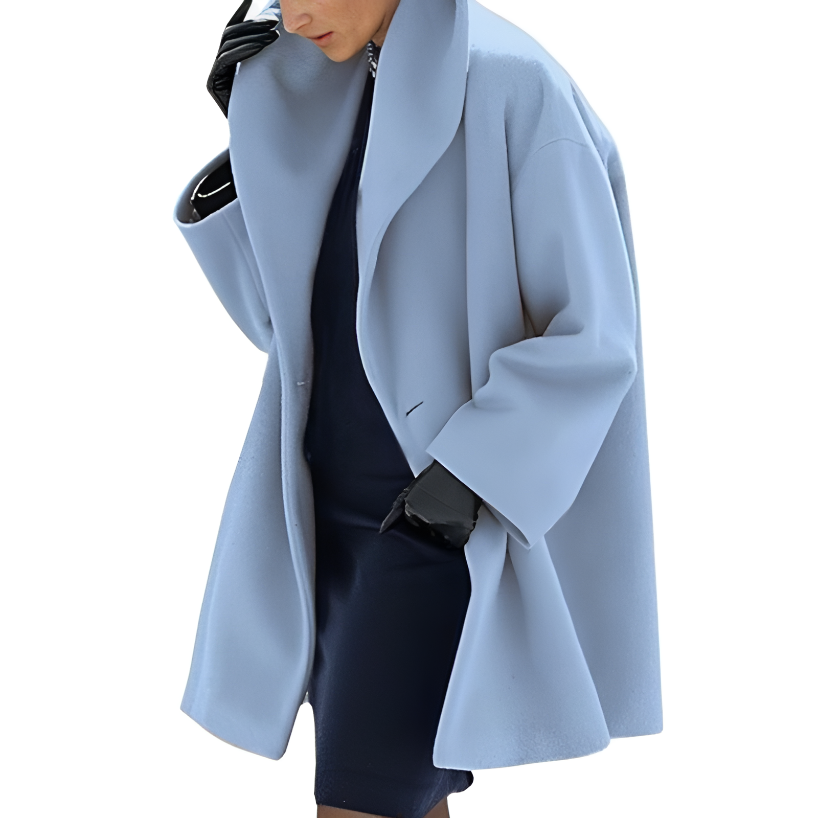 Manteau élégant à large col pour femmes