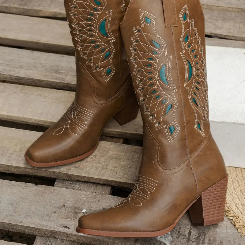 Manon - Bottes brunes à hauteur de genou