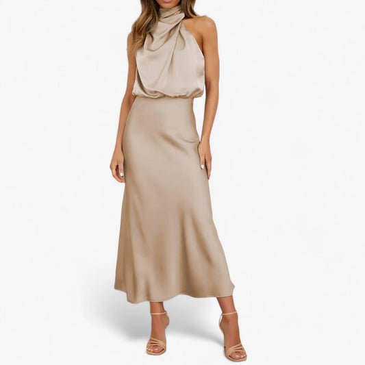 Robe longue en satin - Luxueuse et flatteuse - Projet Paris - Tissu soyeux