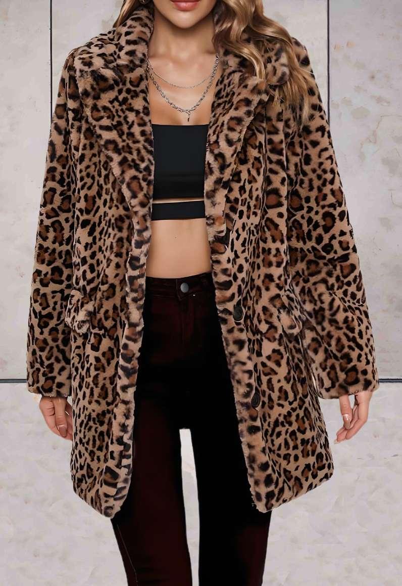 Princesse - Faux blouson surdimensionné et épais allongé avec grand col et poches latérales