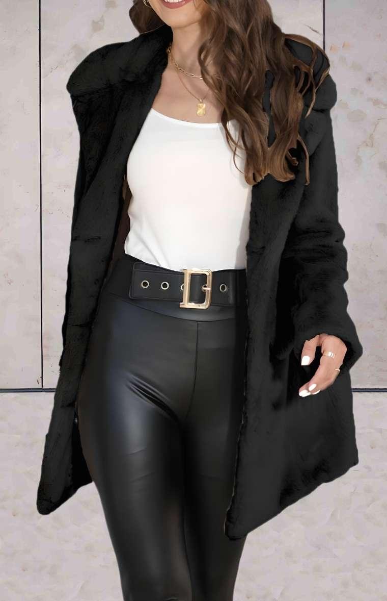 Princesse - Faux blouson surdimensionné et épais allongé avec grand col et poches latérales