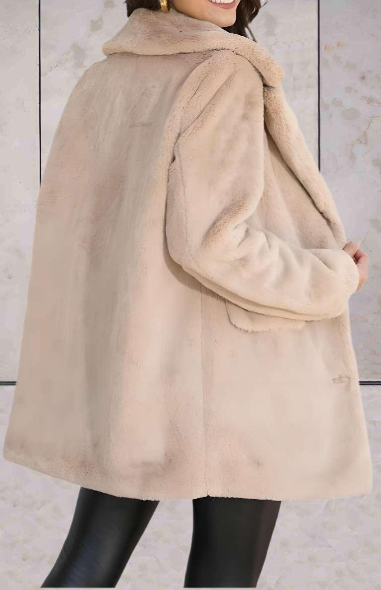 Princesse - Faux blouson surdimensionné et épais allongé avec grand col et poches latérales