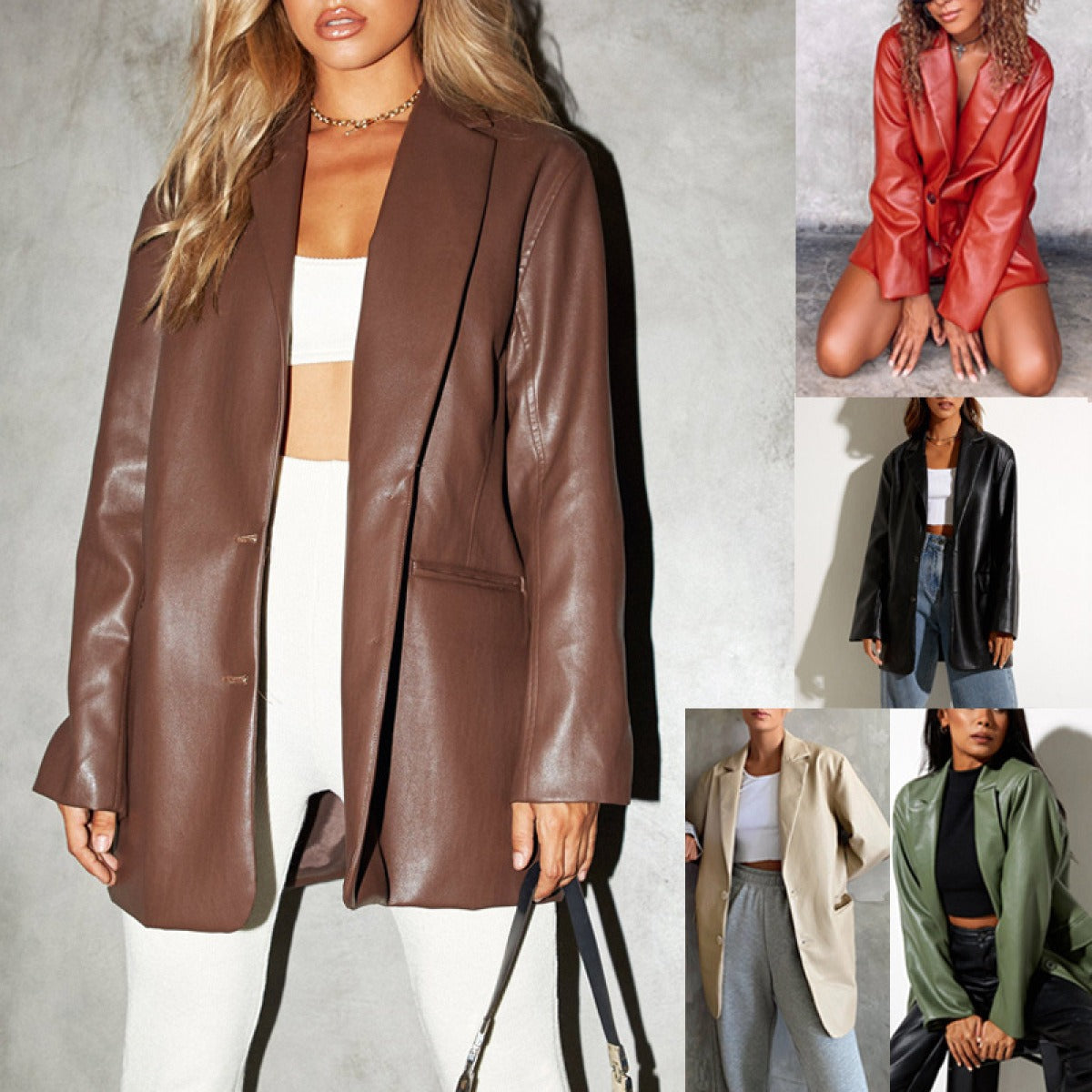 Valentine | Veste Oversized Boutonnée avec Col à Revers et Grandes Poches Latérales pour Femme