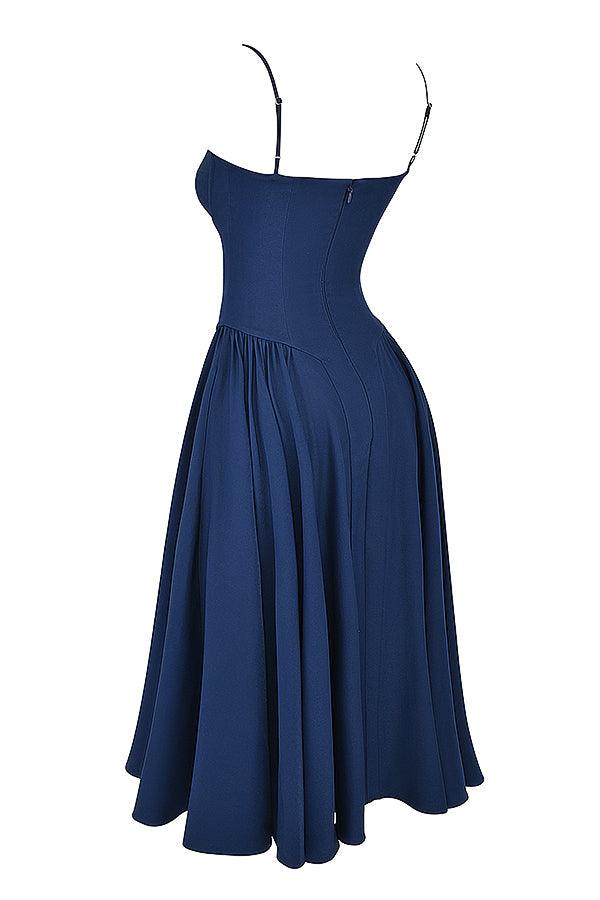 Robe midi corset en sergé - Cintrée et élégante - Projet Paris - Confort ajusté