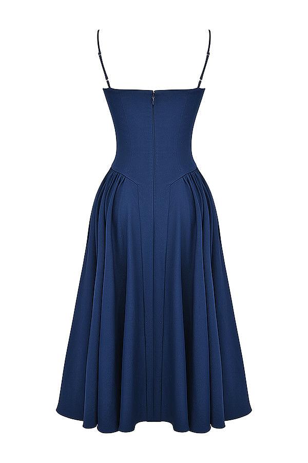 Robe midi corset en sergé - Cintrée et élégante - Projet Paris - Confort ajusté