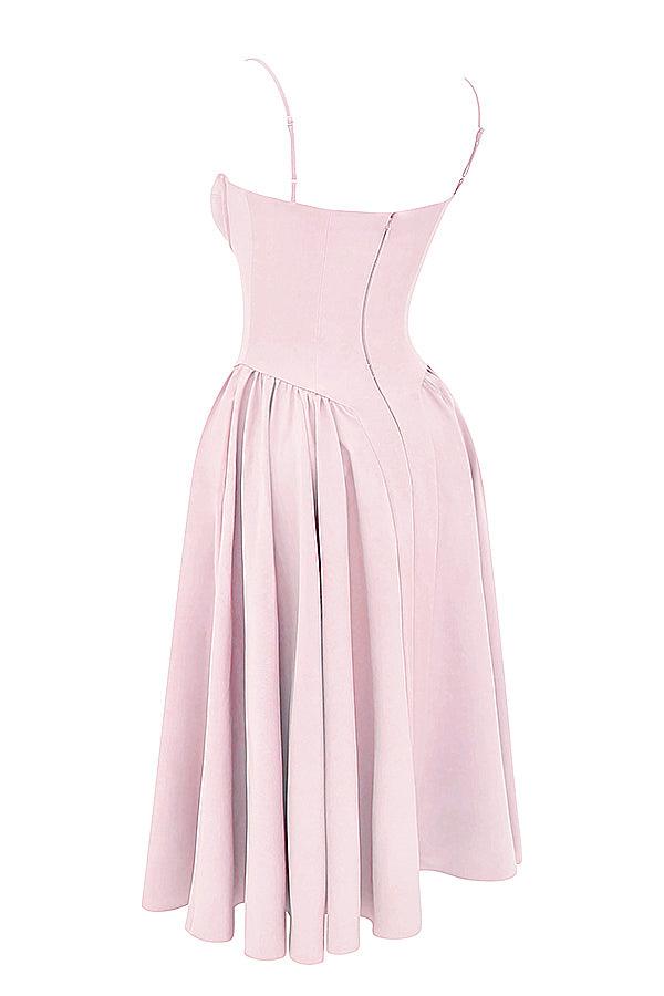 Robe midi corset en sergé - Cintrée et élégante - Projet Paris - Confort ajusté
