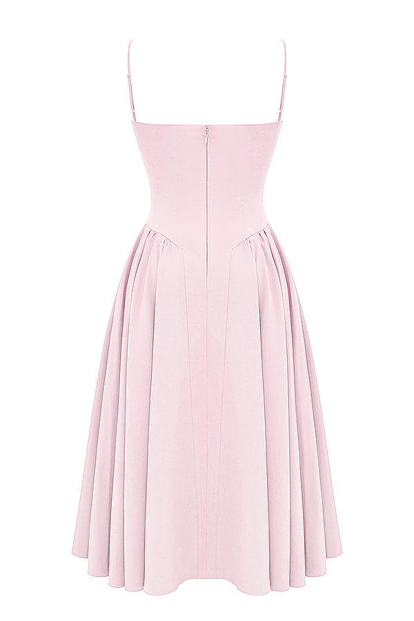 Robe midi corset en sergé - Cintrée et élégante - Projet Paris - Confort ajusté