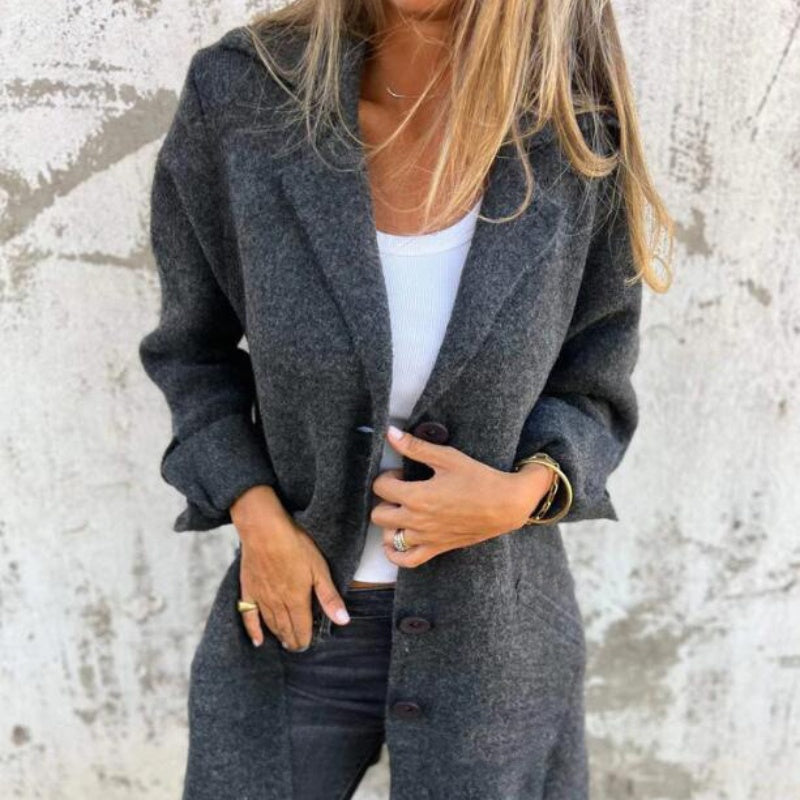 Confortable veste mi-longue pour femme