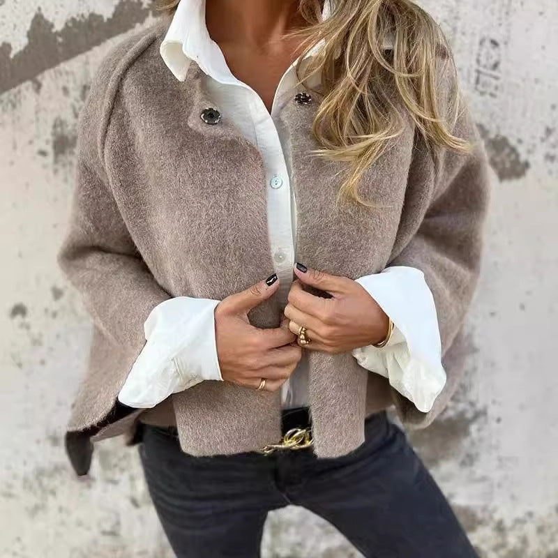 Cecile | Manteau court à manches évasées