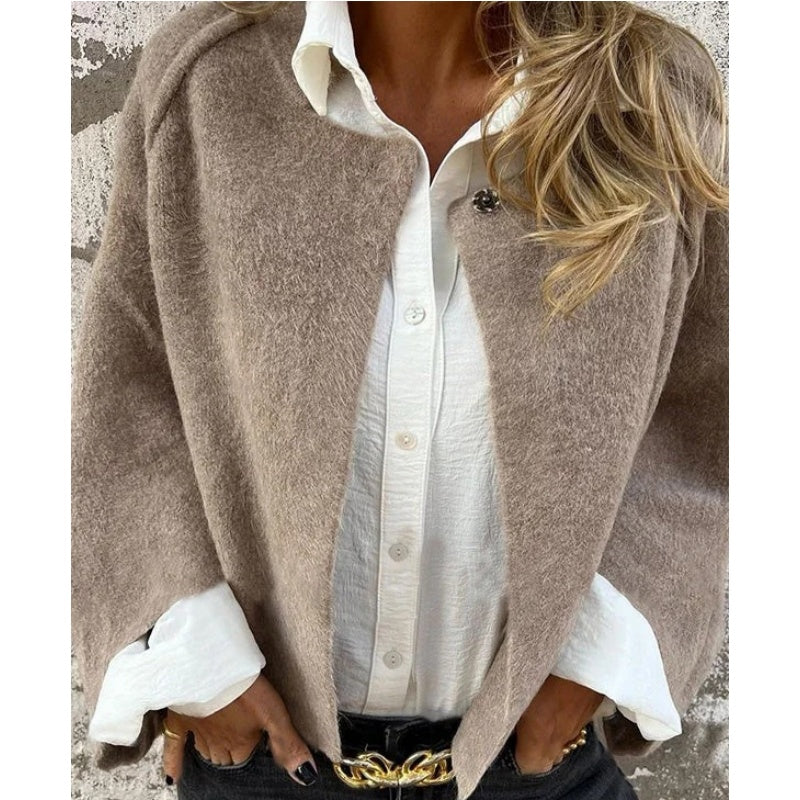 Cecile | Manteau court à manches évasées