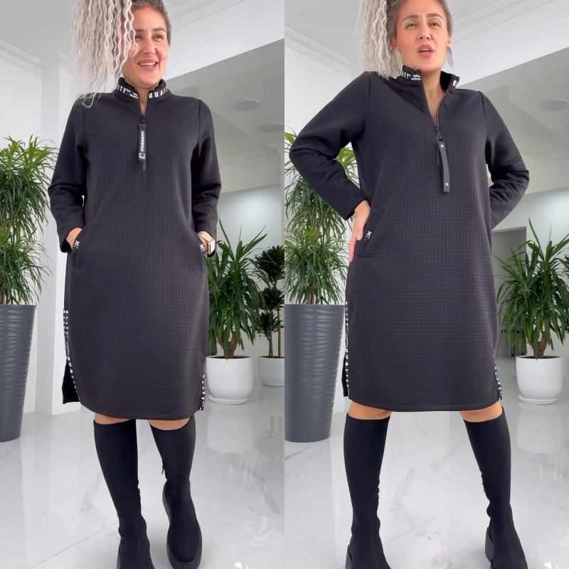 Robe midi décontractée oversize pour femmes - Projet Paris - Style ample et confortable