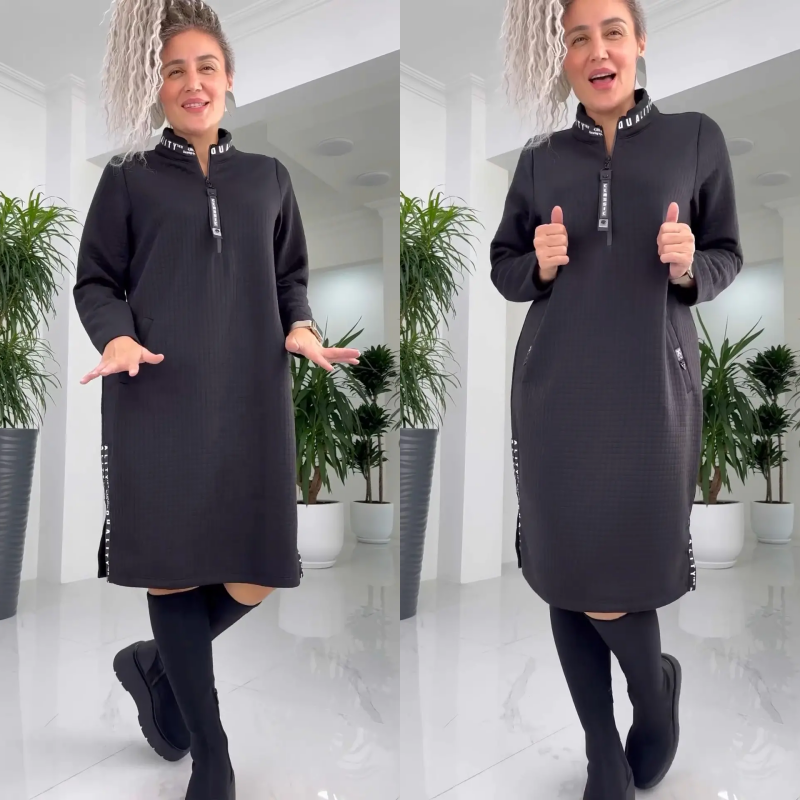 Robe midi décontractée oversize pour femmes - Projet Paris - Style ample et confortable