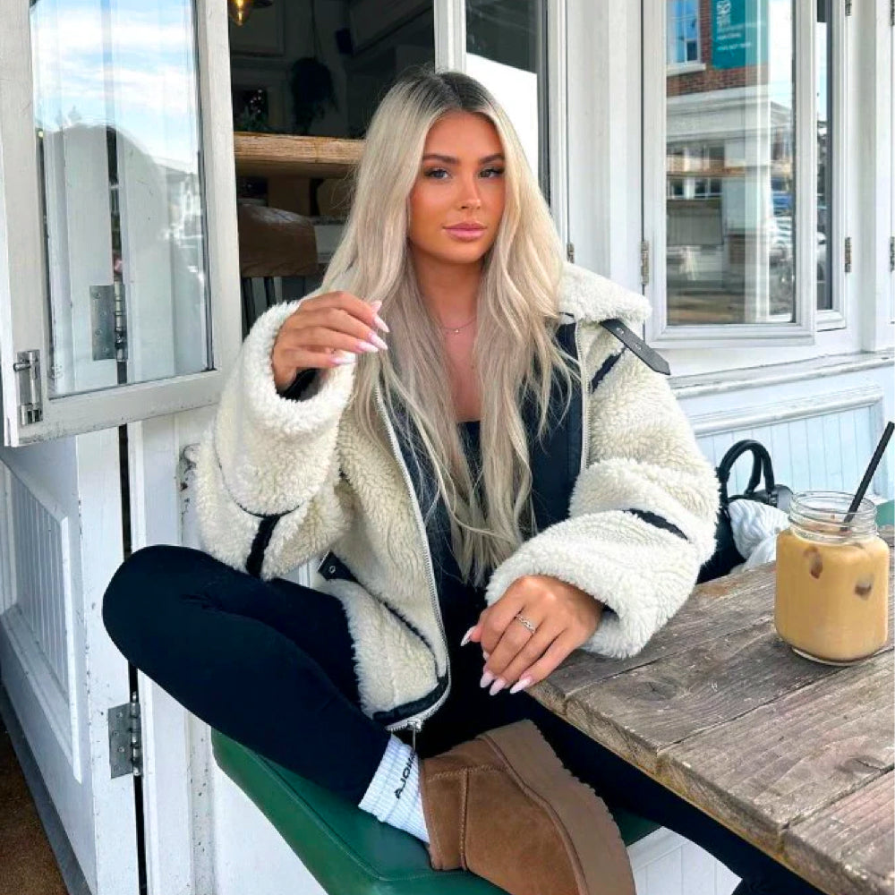 Karla - manteau d'hiver en peluche chic