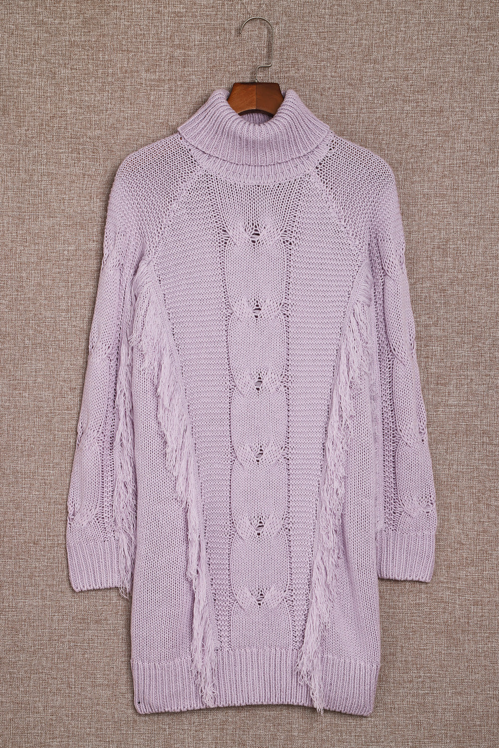 Robe pull twist avec franges - Projet Paris - Élégance décontractée