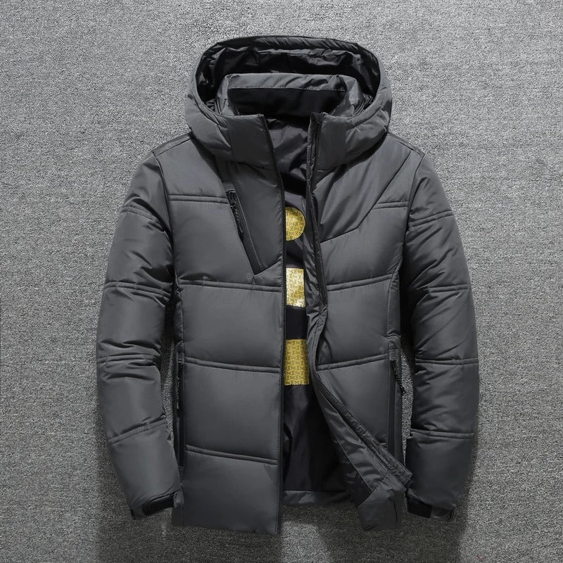 Barthélemy | Veste d'Hiver Homme Matelassée avec Capuche et Fermeture Éclair